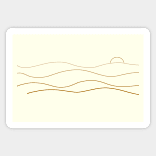 Minimal sunset beach Sticker